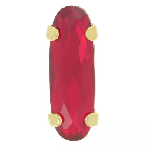 Cristallo incastonato Aurora A4161 Long Classical Oval 15x5 mm - Ruby x1