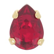 Cristallo incastonato Aurora A4320 Goccia 8x6 mm - Oro - Ruby x1|raw }}