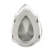 Cristallo incastonato Aurora A4320 Goccia 8x6 mm - Rodio - Ruby x1