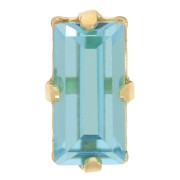 Cristallo con castone Aurora A4500 10x5mm - dorato- Aquamarine x1|raw }}