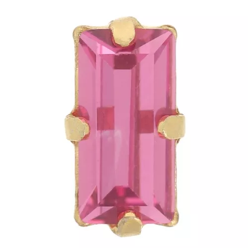 Cristallo con castone Aurora A4500 10x5mm - dorato- Rose x1