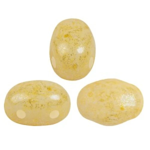 Perle in vetro Samos® di Puca® 7x5 mm Milky Beige x10g