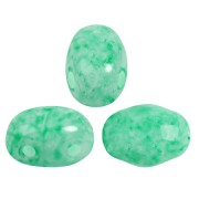 Perle in vetro Samos® di Puca® 7x5 mm Milky Green Turquoise x10g