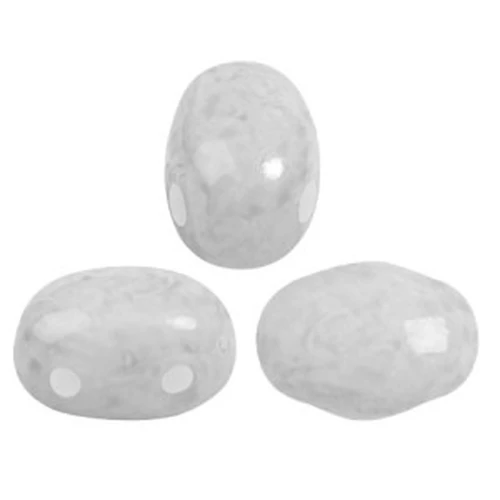 Perle in vetro Samos® di Puca® 7x5 mm Milky Grey x10g