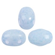 Perle in vetro Samos® di Puca® 7x5 mm Milky Light Sapphire x10g