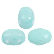 Perle in vetro Samos® di Puca® 7x5 mm Milky Turquoise x10g