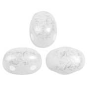 Perle in vetro Samos® di Puca® 7x5 mm Milky White x10g|raw }}