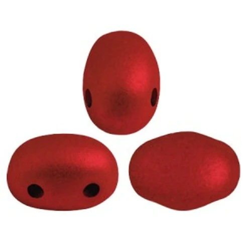 Perle in vetro Samos® di Puca® 7x5 mm Metalust Lipstick Red Mat x10g