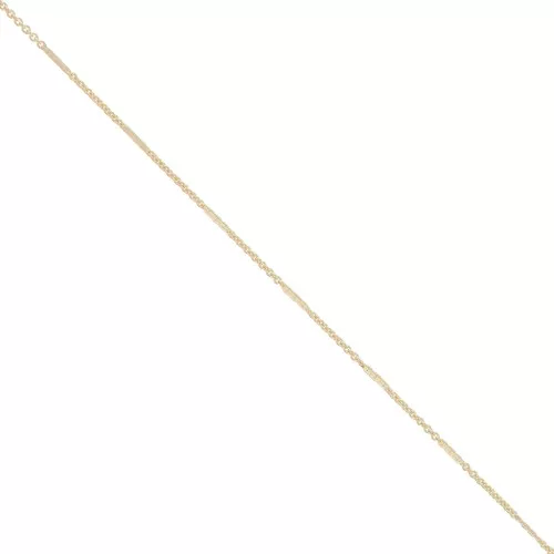 Catena Forzatina alternata creativa (1x1) 1,3 mm - Gold filled x50cm