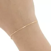 Catena Forzatina alternata creativa (1x1) 1,3 mm - Gold filled x50cm