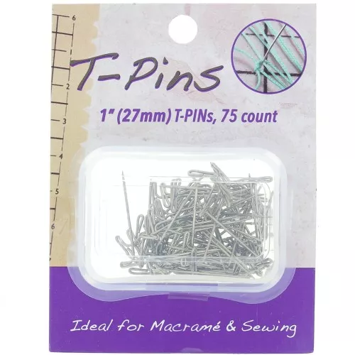 Scatola di perni a T per micro-macramè 27 mm x75
