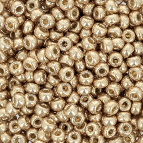Rocaille Miyuki Duracoat 8/0 4204 - Galvanized Champagne confezione da 100g