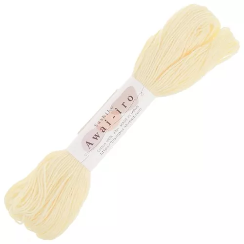 Filo da ricamo per la tecnica giapponese Sashiko - Olympus - Limone pastello x40m