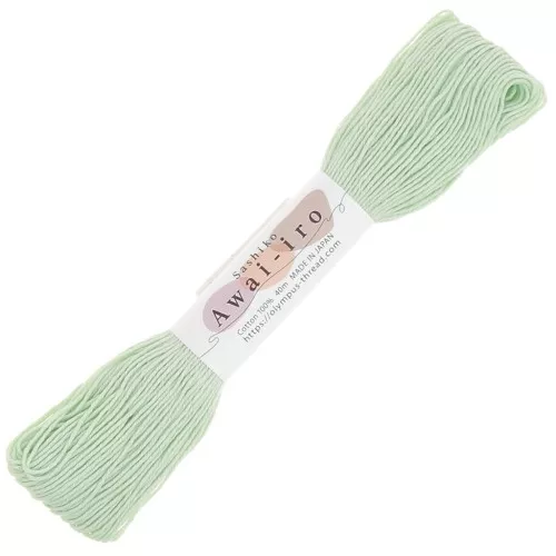 Filo da ricamo per la tecnica giapponese Sashiko - Olympus - Menta pastello x40m