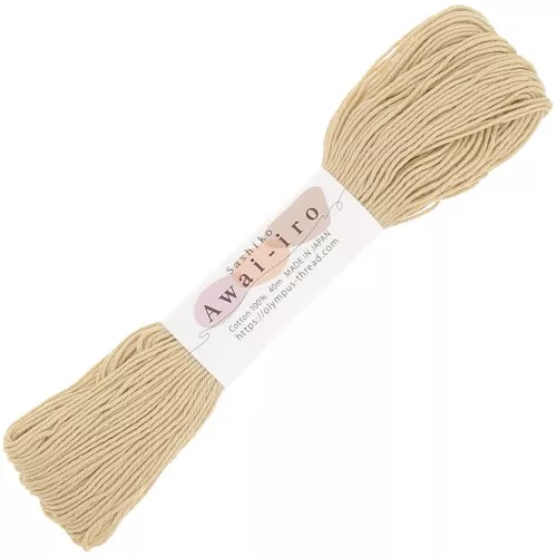 Filo da ricamo giapponese Sashiko - Olympus - Crema x40m