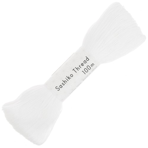 Filo da ricamo giapponese Sashiko - Olympus - Bianco x100m
