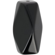 Perlina esagonale in resina opaca 25x15 mm - Nero x1