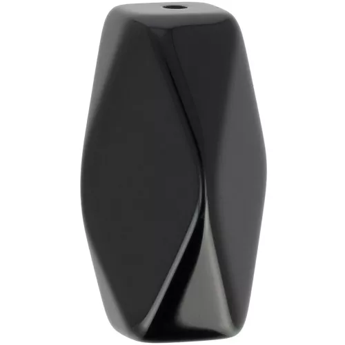 Perlina esagonale in resina opaca 25x15 mm - Nero x1