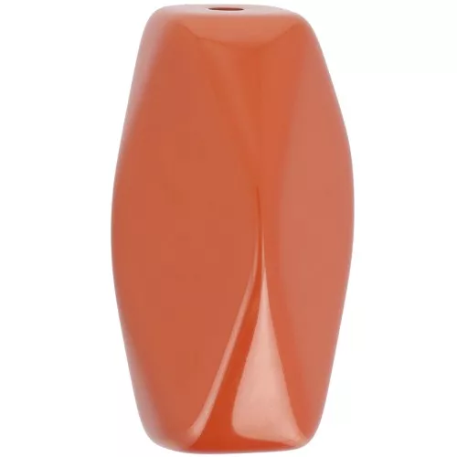 Perlina esagonale in resina opaca 25x15 mm - Terracotta x1