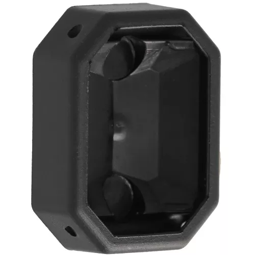 Castone ottagonale in plastica per cabochon 4627 18x13 mm - Nero x1