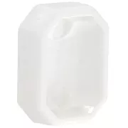 Castone ottagonale in plastica per cabochon 4627 18x13 mm - Bianco x1