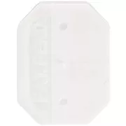 Castone ottagonale in plastica per cabochon 4627 18x13 mm - Bianco x1