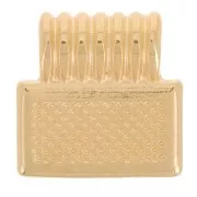 Mini pendente rettangolo da 10 mm in resina - Dorato in oro fino - Giallo x1