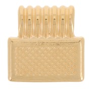 Mini pendente rettangolo da 10 mm in resina - Dorato in oro - Corallo fluorescente