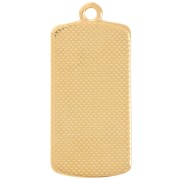 Ciondolo a rettangolo 29x14 mm in resina epossidica - Dorato in oro fino - Turchese perlato