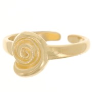 Anello di conchiglia fine - Misura 54-56 - Dorato in oro fino x1