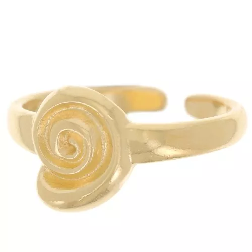 Anello di conchiglia fine Misura 54-56 Dorato in oro fino x1