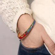 Bracciale 8x65 mm per tessitura Delica 11/0 - 3 file 5,2 mm - Acciaio inox 304