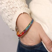 Bracciale 8x65mm per tessitura Delica 11/0 - 3 file 5,2 mm Acciaio inox 304 Dorato