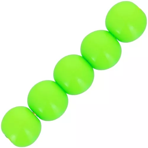 Perle di resina opaca 6 mm - Vert fluo x10