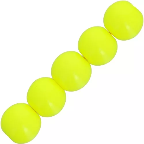 Perle di resina opaca 6 mm - Jaune fluo x10