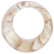 Pendente tondo curvo in acrilico 42 mm - Beige Marble x1|raw }}