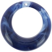 Pendente tondo curvo in acrilico 42 mm - Night Blue Marble x1|raw }}