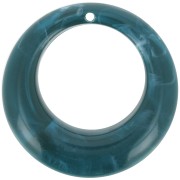 Pendente tondo curvo in acrilico 42 mm - marmo blu petrolio x1|raw }}
