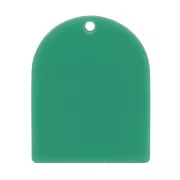 Pendente a forma di arco 25x20 mm in acetato opaco - Verde scuro x1