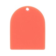 Pendente a forma di arco 25x20 mm in acetato opaco - Arancione scuro x1