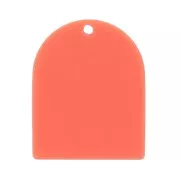 Pendente a forma di arco 25x20 mm in acetato opaco - Arancione scuro x1