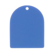 Pendente a forma di arco 25x20 mm in acetato opaco - Blu jeans x1
