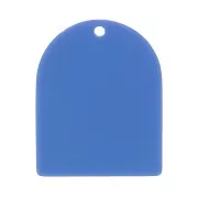 Pendente a forma di arco 25x20 mm in acetato opaco - Blu jeans x1