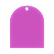Pendente a forma di arco 25x20 mm in acetato opaco - Viola x1