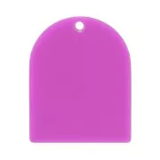 Pendente a forma di arco 25x20 mm in acetato opaco - Viola x1