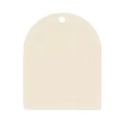 Pendente ad arco in acetato opaco 25x20 mm - Ecrù x1