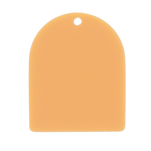 Pendente a forma di arco 25x20 mm in acetato opaco - Ocra x1