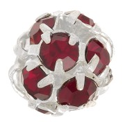Palla Strass mm. 8 argentata Siam