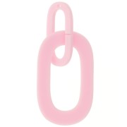 Pendente a maglie XXL in acetato 64x26 mm - Rosa chiaro x1