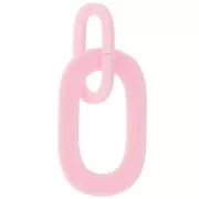 Pendente a maglie XXL in acetato 64x26 mm - Rosa chiaro x1